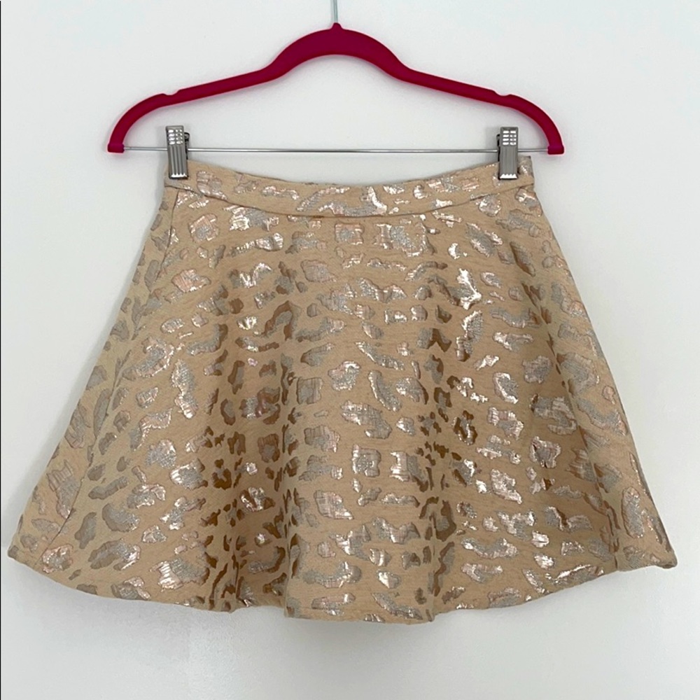 Metallic Printed Skirt